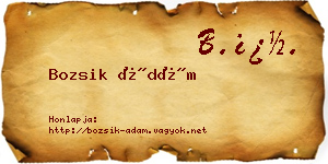 Bozsik Ádám névjegykártya